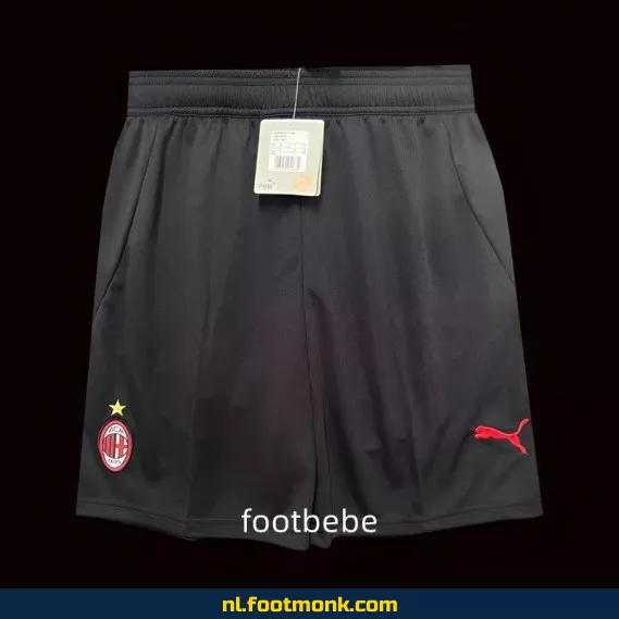 AC Milan Voetbalshort 2024-2025 - Zwarte Officiële Fanwear | Voetbalshirt Kopen