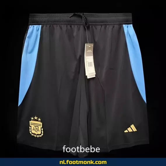 Argentijns voetbalshirt 2024 - Officieel 3-sterren zwarte voetbalshort - Fanwear aanbieding