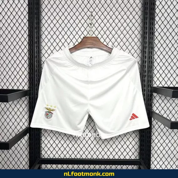 Benfica 2025 Witte Voetbalshort – Officieel Voetbalshirt voor Supporters
