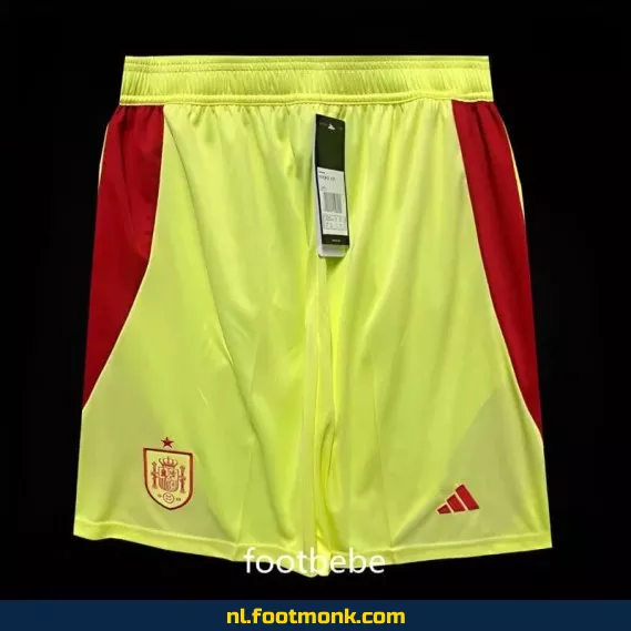 Geel Spanje Euro 2024 voetbalshort – Officieel voetbalshirt voor supporters