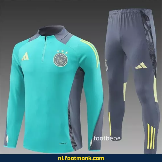 Ajax 2024/2025 blauw half-gesloten voetbalshirt – Officieel supporter shirt