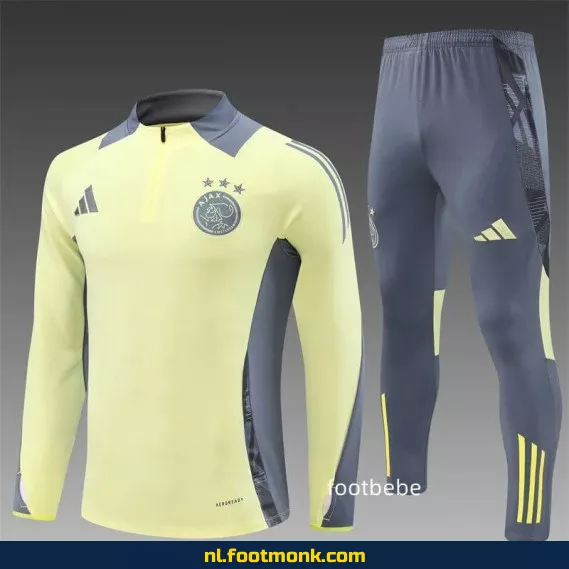 Ajax 2024-2025 lichtgeel halfzip voetbalshirt – Officieel voetbalshirt, supporter shirt, aanbieding