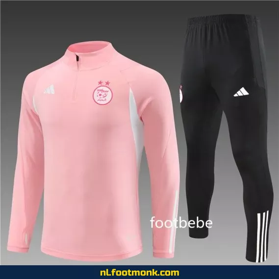 Algerije 2023-2024 Voetbalshirt met Halfzip in Roze – Officieel Fanwear
