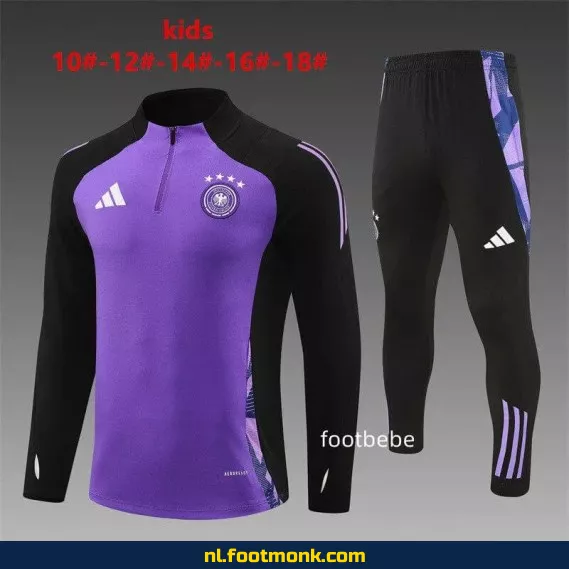 Duits voetbalshirt voor kinderen 2024-2025 – halfzip paars – officiële fanwear