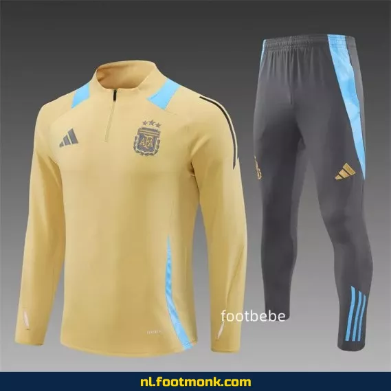 Argentijns voetbalshirt 2024-2025 met halfrits – Officieel fanwear