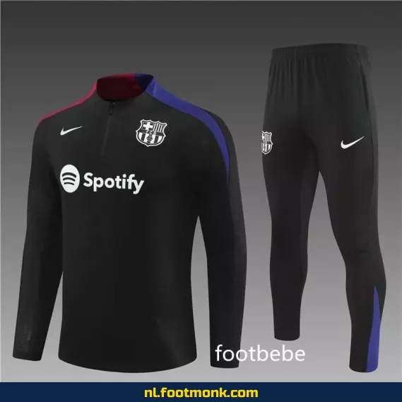FC Barcelona Trainingspak 2024-2025 Zwart – Officieel Voetbalshirt voor Supporters