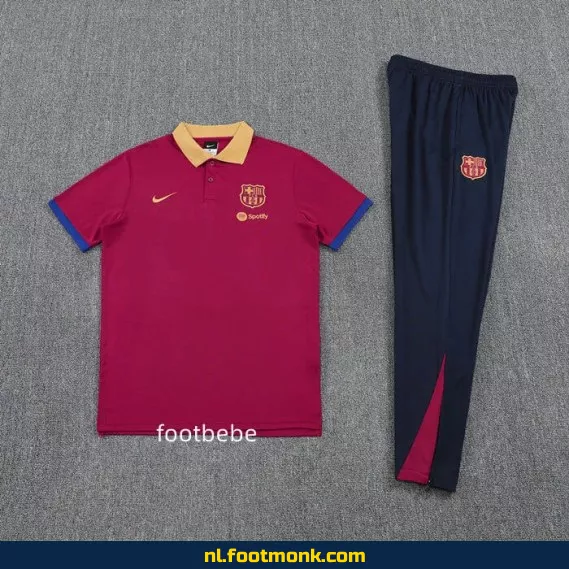 FC Barcelona Voetbalshirt 2025-2026 - Rode Polo Trainingsshirt voor Supporters | Officieel Voetbalshirt voor Dames & Heren | Koop Nu Online