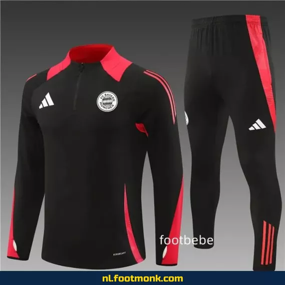 Bayern Munich 2024/2025 Zwart Halfzip Voetbalshirt – Officieel Fanwear