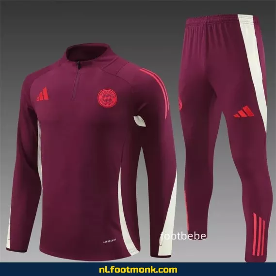 Bayern Munich 2024/2025 Rood Halfzip Voetbalshirt – Officieel Fanwear, Heren/Dames