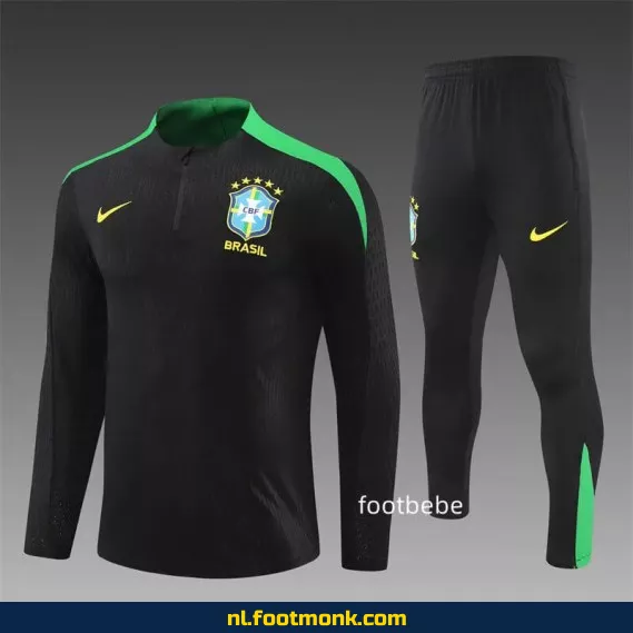 Brazilië 2024-2025 Zwart Voetbalshirt – Officieel Trainingsshirt | Fanwear & Aanbiedingen