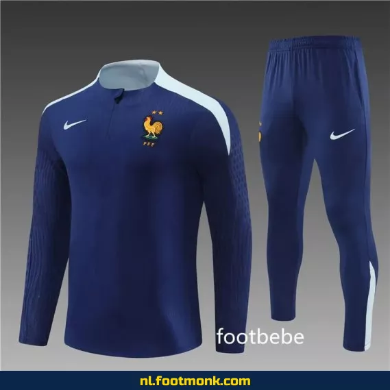 Officieel Frans Voetbalshirt 2024-2025 - Royal Blauw - Origineel Voetbalshirt voor Supporters