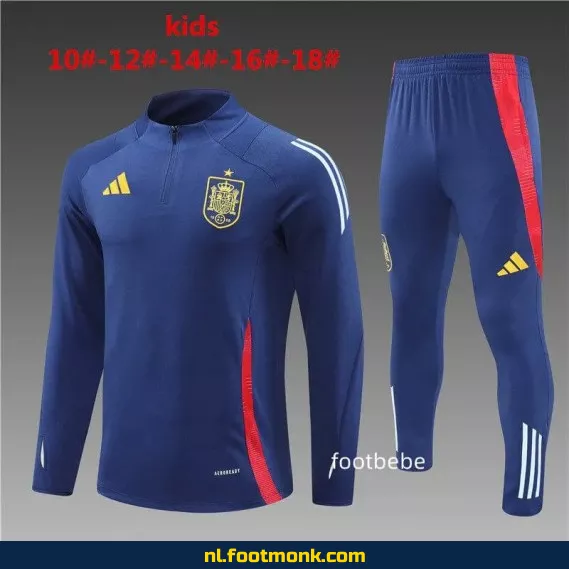 Koningsblauw Spaans Voetbalshirt Kinderen 2024-2025 – Officieel Voetbalshirt
