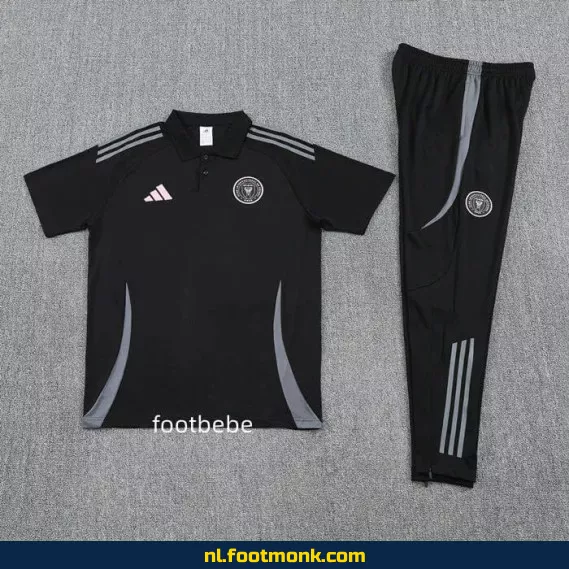 Inter Miami 2025-2026 Zwart Voetbal Polo Shirt – Officieel Voetbalshirt voor Supporters – Heren & Dames