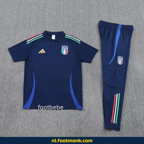 Officieel Italiaans Voetbalshirt 2025-2026 - Royal Blauw Polo voor Supporters - Heren/Dames/Kinderen