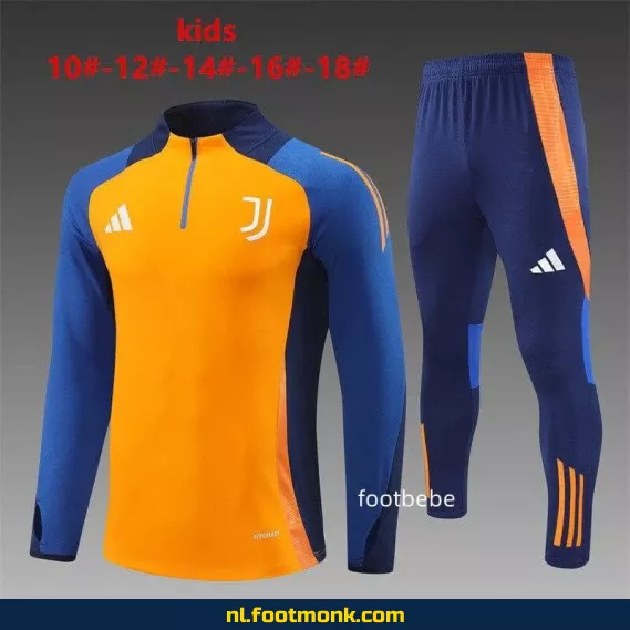 Juventus Voetbalshirt Kinderen 2024-2025 – Geel Halfzip Trainingsshirt – Officieel Voetbalshirt