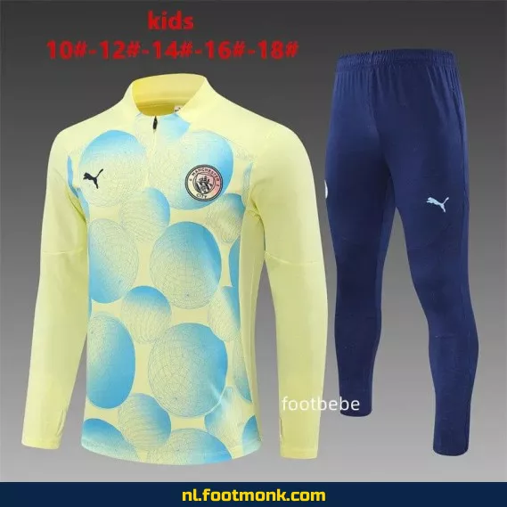 Manchester City Voetbalshirt Kinderen 2024-2025 – Lichtgeel | Officieel Voetbalshirt | Fanwear Korting
