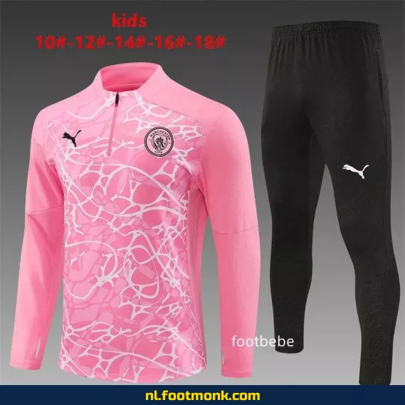 Manchester City Voetbalshirt Kinderen 2024-2025 Roze – Officieel Voetbalshirt, Fanwear, Personaliseerbaar