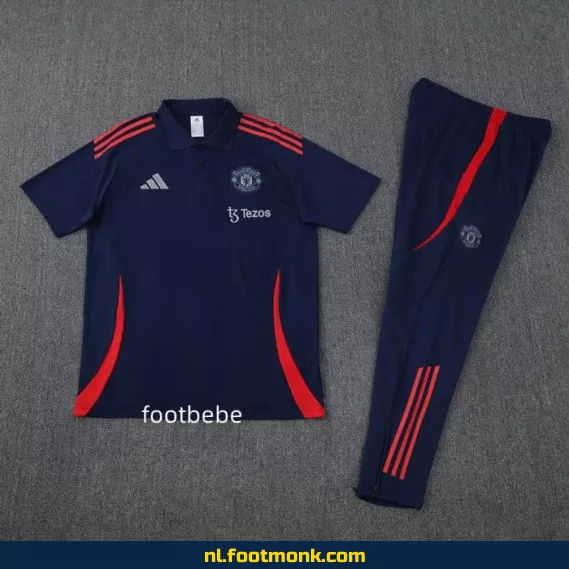 Manchester United 2025-2026 Royal Blue Polo Voetbalshirt – Officieel Voetbalshirt voor Dames & Heren – Fanwear Aanbieding