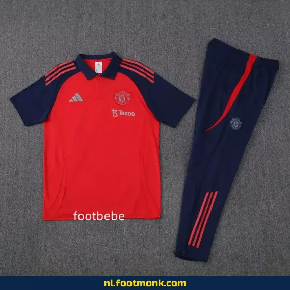 Manchester United Voetbalshirt 2025-2026 - Rode Polo voor Supporters | Officieel Voetbalshirt | Heren & Dames