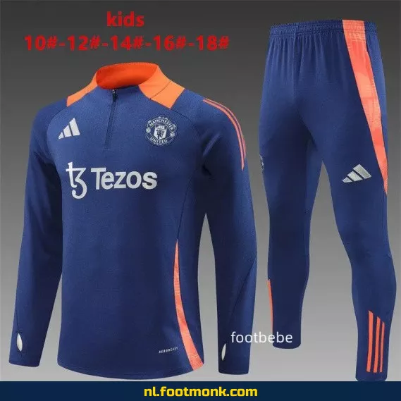 Manchester United Voetbalshirt Kinderen 2024-2025 - Blauw Koninklijk | Officieel Voetbalshirt | Fanwear Aanbieding