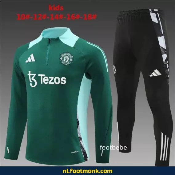 Manchester United Voetbalshirt Kinderen 2024-2025 - Groen | Officieel Voetbalshirt | Fanwear | Aanbieding