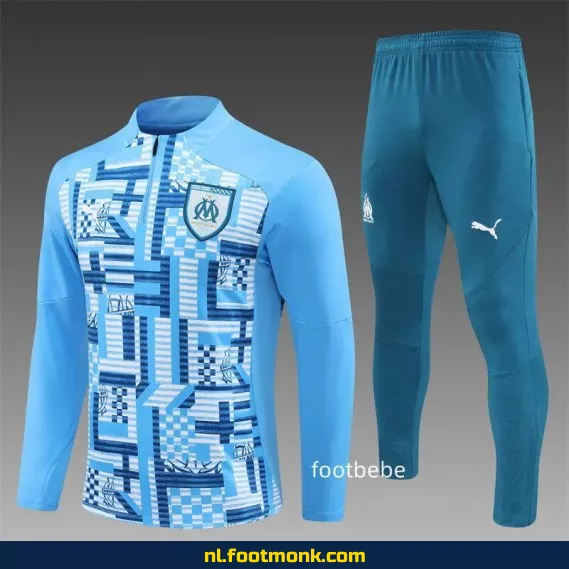 Olympique Marseille Camouflage Blauw Voetbalshirt 2024-2025 – Officieel Fanwear, Origineel en Personaliseerbaar