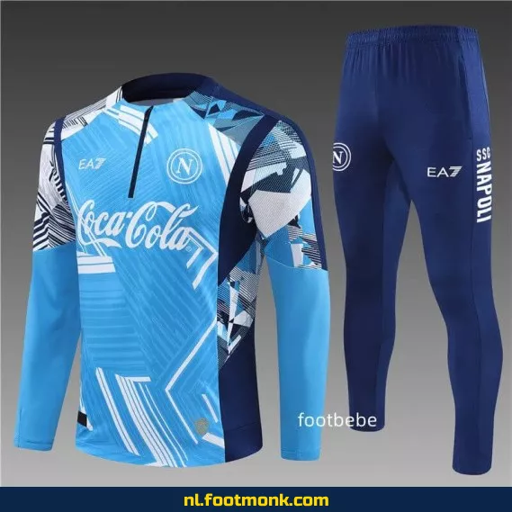 Napoli 2024-2025 Halfzip Voetbalshirt Blauw – Officieel Voetbalshirt, Fanwear, Aanbieding