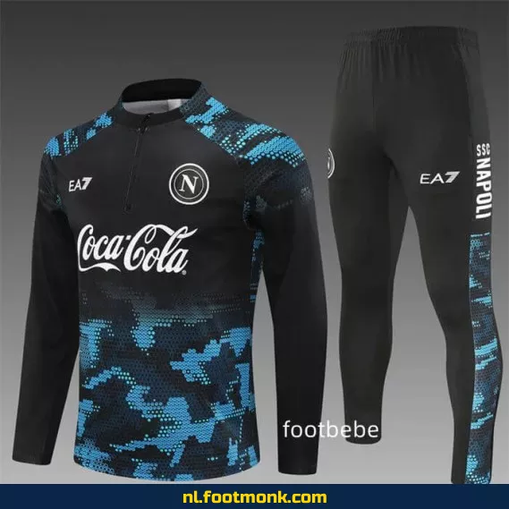 Napoli 2024-2025 Zwart Halfzip Voetbalshirt – Officieel Supporter Shirt