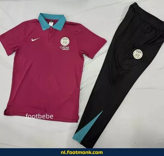 PSG Voetbalshirt 2025-2026 - Rode Polo voor Supporters - Officieel Voetbalshirt