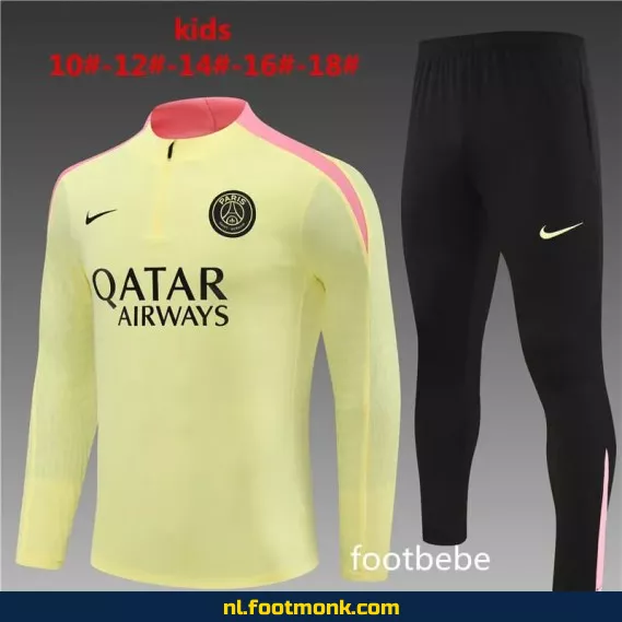 PSG Voetbalshirt Kinderen 2024-2025 – Lichtgeel | Officieel Voetbalshirt | Fanwear | Aanbieding