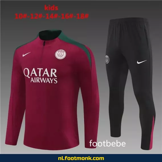PSG Voetbalshirt Kinderen 2024-2025 Rood - Officieel Voetbalshirt, Fanwear, Aanbieding