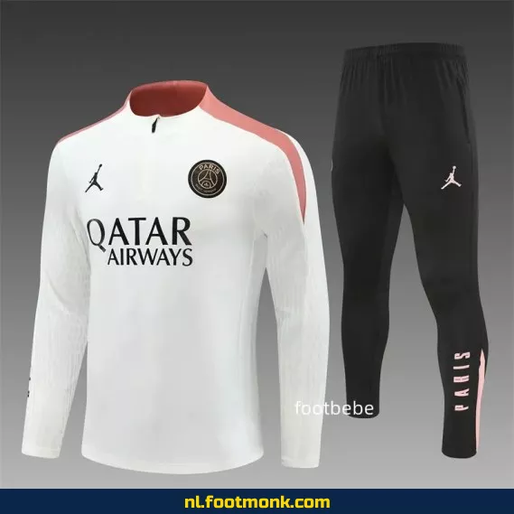 PSG Jordan Voetbalshirt 2024-2025 – Wit Roze – Officieel Voetbalshirt – Heren/Dames/Kinderen – Fanwear Aanbieding