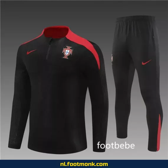 Portugal 2024-2025 Zwart Voetbalshirt – Officieel Trainingsshirt | Fanwear Aanbieding