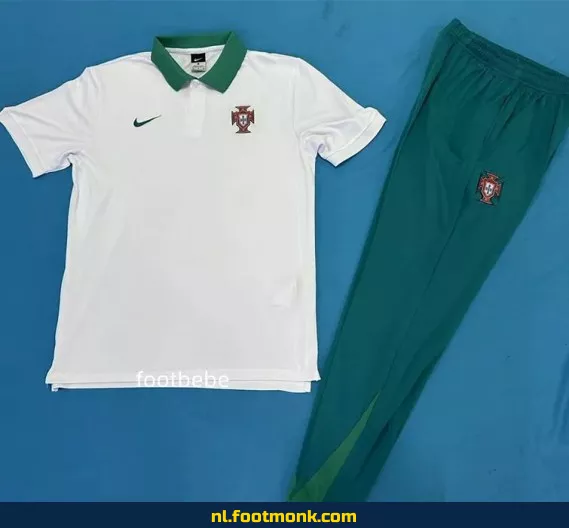 Portugal 2025 Wit Polo Voetbalshirt – Officieel, Personaliseerbaar & Exclusief