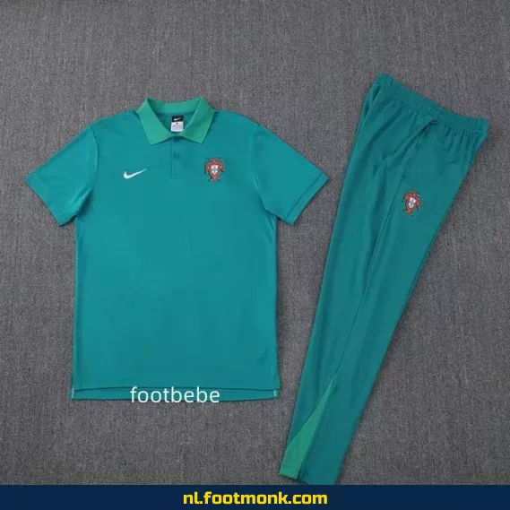 Portugal 2025 Blauw Voetbalshirt Polo - Officieel Voetbalshirt, Fanwear voor Dames & Heren