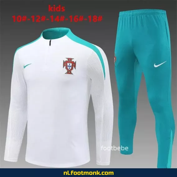 Portugal Voetbalshirt Kinderen 2024-2025 – Wit | Officieel Voetbalshirt | Personaliseerbaar | Fanwear
