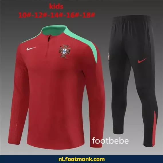 Portugal voetbalshirt kinderen 2024-2025 rood – Officieel voetbalshirt, personaliseerbaar | Fanwear aanbieding