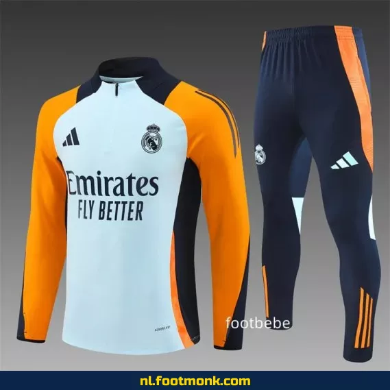 Real Madrid 2024/2025 lichtblauw halfzip voetbalshirt – Officieel voetbalshirt voor heren, dames en kinderen | Fanwear aanbieding