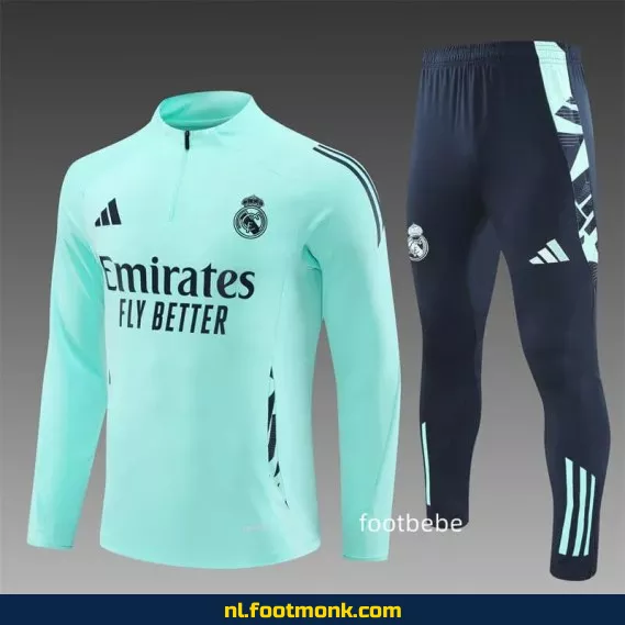 Real Madrid 2024-2025 Blauw Halfzip Voetbalshirt – Officieel Fanwear | Voetbalshirts Dames & Heren
