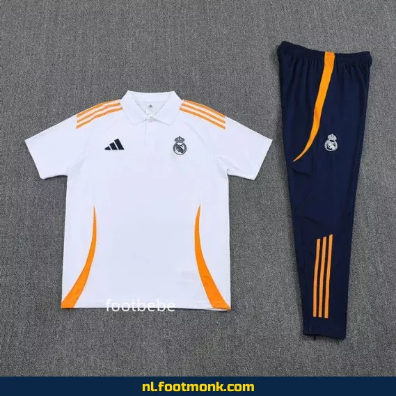 Real Madrid Voetbalshirt 2025-2026 – Wit Polo Shirt voor Supporters | Officieel Voetbalshirt