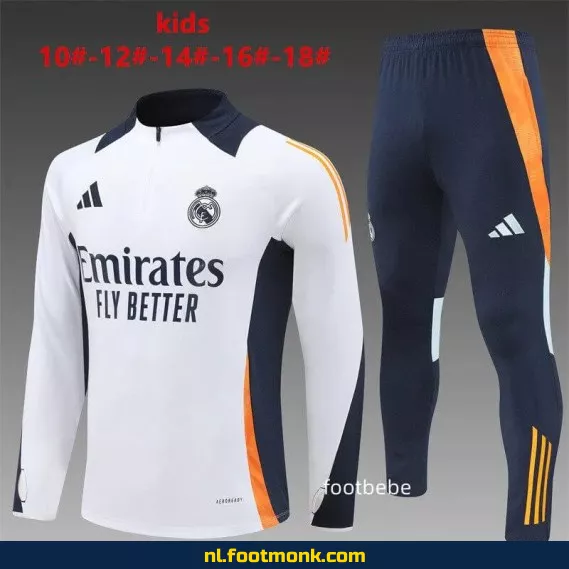 Real Madrid Kinder Voetbalshirt 2024-2025 – Wit | Officieel Voetbalshirt | Fanwear voor Kinderen