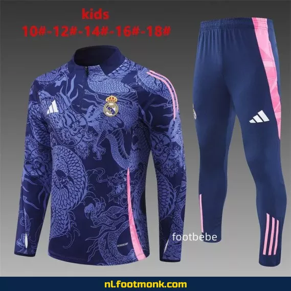 Real Madrid Voetbalshirt Kinderen 2024-2025 Dragon Violet – Officieel Voetbalshirt, Fanwear, Aanbieding