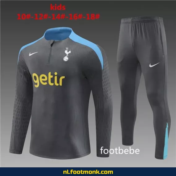 Tottenham Voetbalshirt Kinderen 2024-2025 - Grijs - Officieel Voetbalshirt - Fanwear - Aanbieding